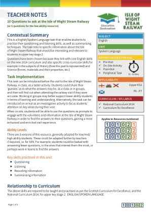View Teacher Note