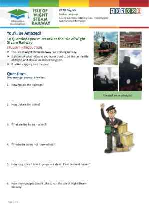 Click to view Resource 101022 10 Questions you must ask at the Isle of Wight Steam Railway