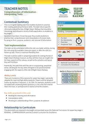 View Teacher Note