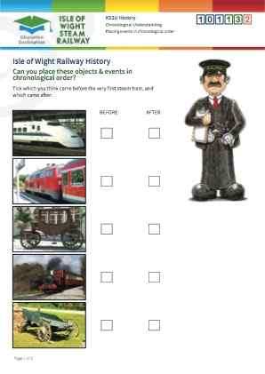 Click to view Resource 101132 Placing Railway events in chronological order