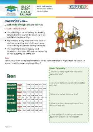 Click to view Resource 101151 Interpreting Railway Data 