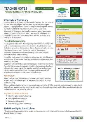 View Teacher Note