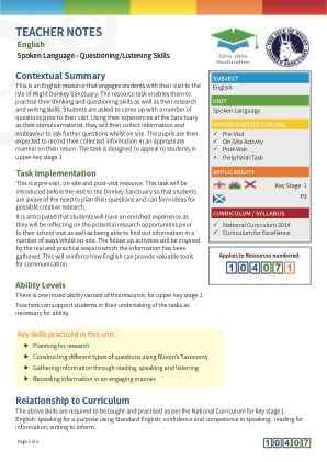 View Teacher Note