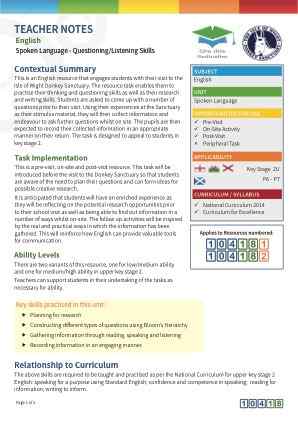 View Teacher Note