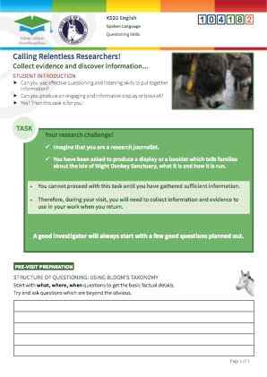 Click to view Resource 104182 Calling Relentless Researchers! Questioning for Information at the Donkey Sanctuary