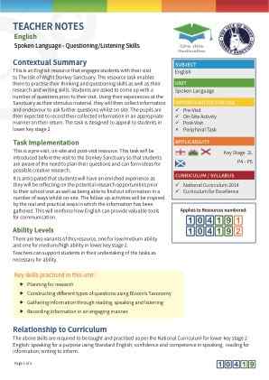 View Teacher Note