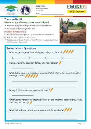 Click to view Resource 104011 Donkey Sanctuary Treasure Hunt!