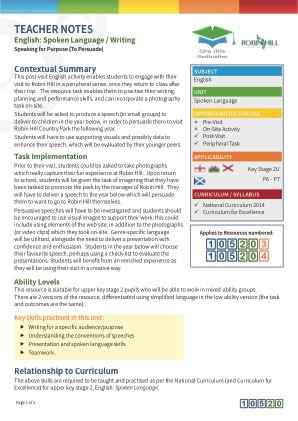 View Teacher Note