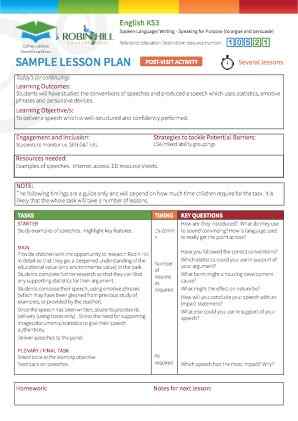 View Sample Lesson Plan