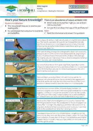 Click to view Resource 105005 How's your Nature Knowledge?  Reading for Information.