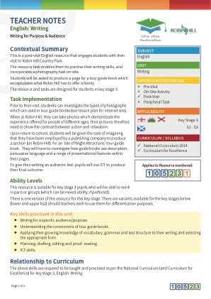 View Teacher Note