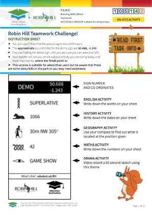 Click to view Resource 105142 Robin Hill Accessible  Teamwork Challenge! (Multi-Subject)