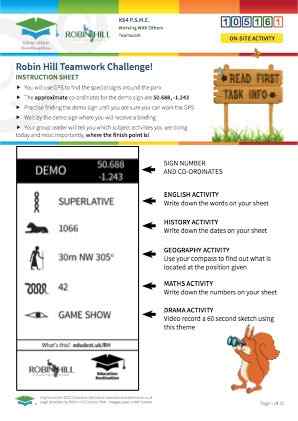 Click to view Resource 105161 Robin Hill Teamwork Challenge! (Multi-Subject)