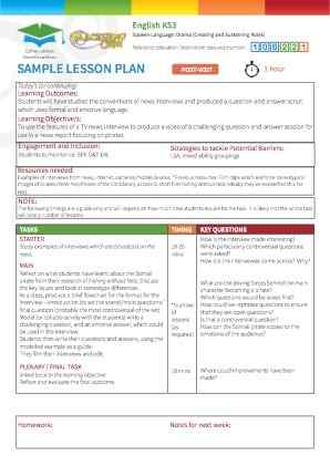 View Sample Lesson Plan