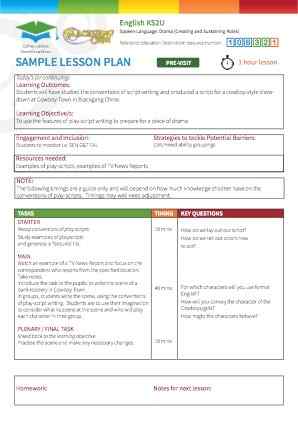 View Sample Lesson Plan