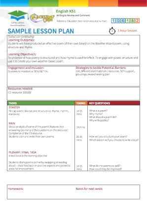 View Sample Lesson Plan