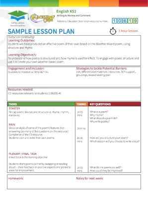 View Sample Lesson Plan