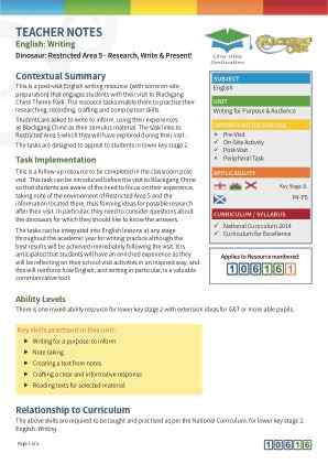 View Teacher Note