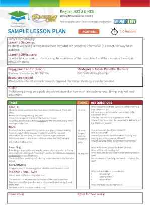 View Sample Lesson Plan