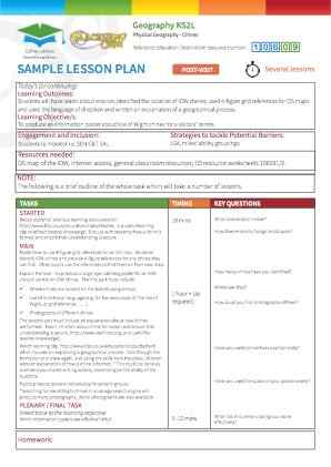 View Sample Lesson Plan