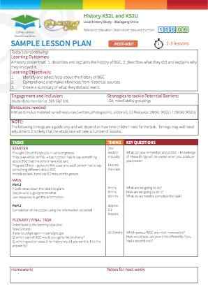 View Sample Lesson Plan