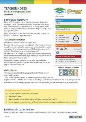 View Teacher Note