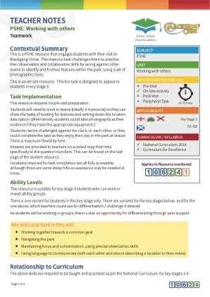 View Teacher Note