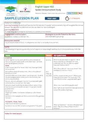 View Sample Lesson Plan