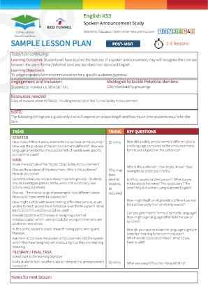 View Sample Lesson Plan
