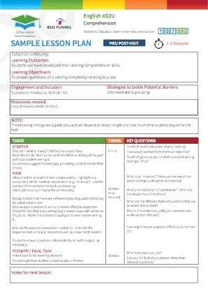 View Sample Lesson Plan