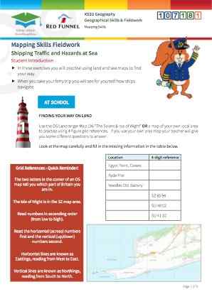 Click to view Resource 107181 Mapping Skills Fieldwork: Shipping Traffic & Hazards at Sea