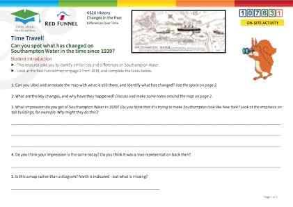 Click to view Resource 107631 Time Travel! Spotting similarities and differences on Southampton Water...