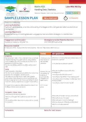 View Sample Lesson Plan