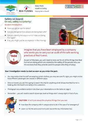 Click to view Resource 107423 Managing Risk! Staying Safe on board