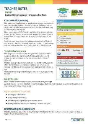 View Teacher Note