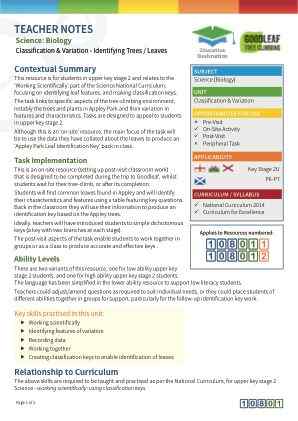View Teacher Note