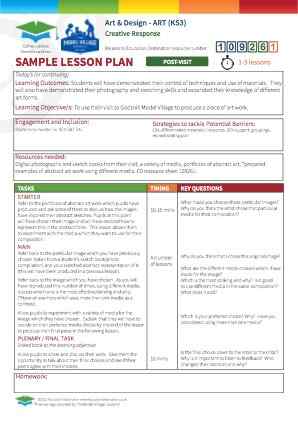 View Sample Lesson Plan