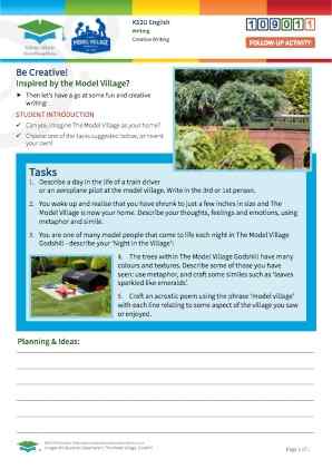 Click to view Resource 109011 Be Creative! Composition inspired by The Model Village, Godshill