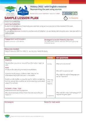 View Sample Lesson Plan