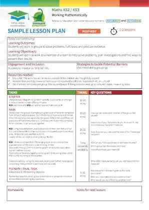 View Sample Lesson Plan