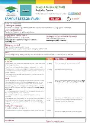 View Sample Lesson Plan