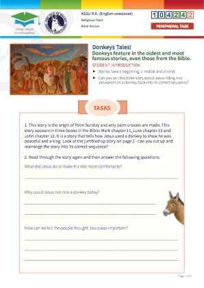 Click to view Resource 104242 Jesus on a Donkey - Sequencing Exercise