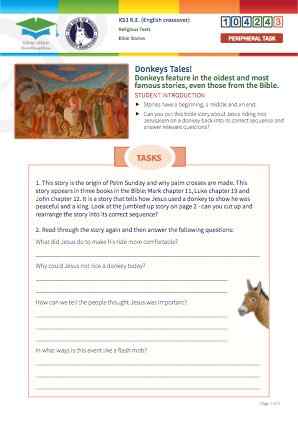 Click to view Resource 104243 Jesus on a Donkey - Sequencing Exercise
